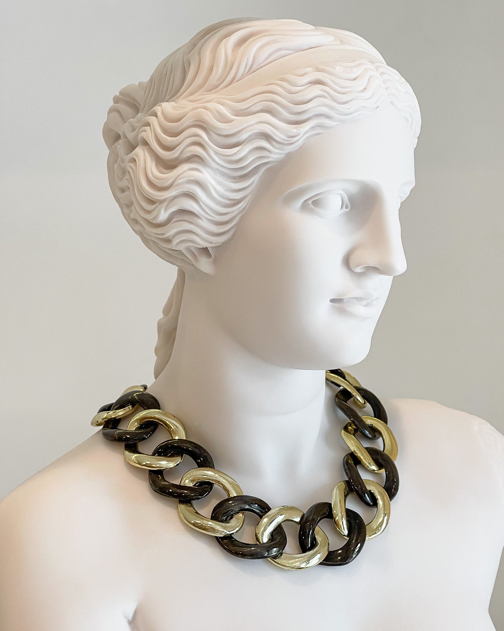 Authentic Vintage Escada Large Chunky Gold-Tone Statement Runway