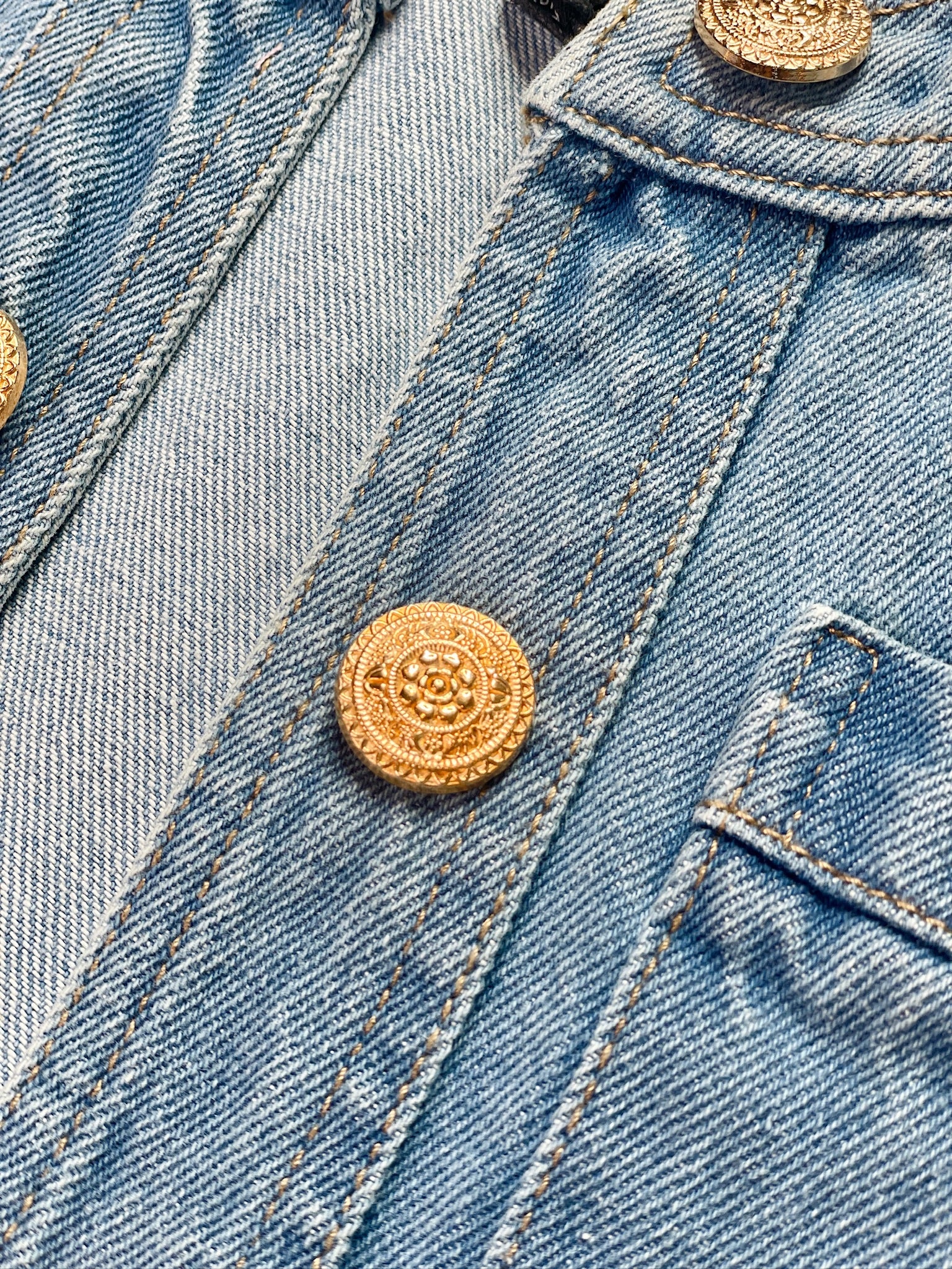 Collarless Jacket in Light Indigo by 11 Uptown | East Kennedy