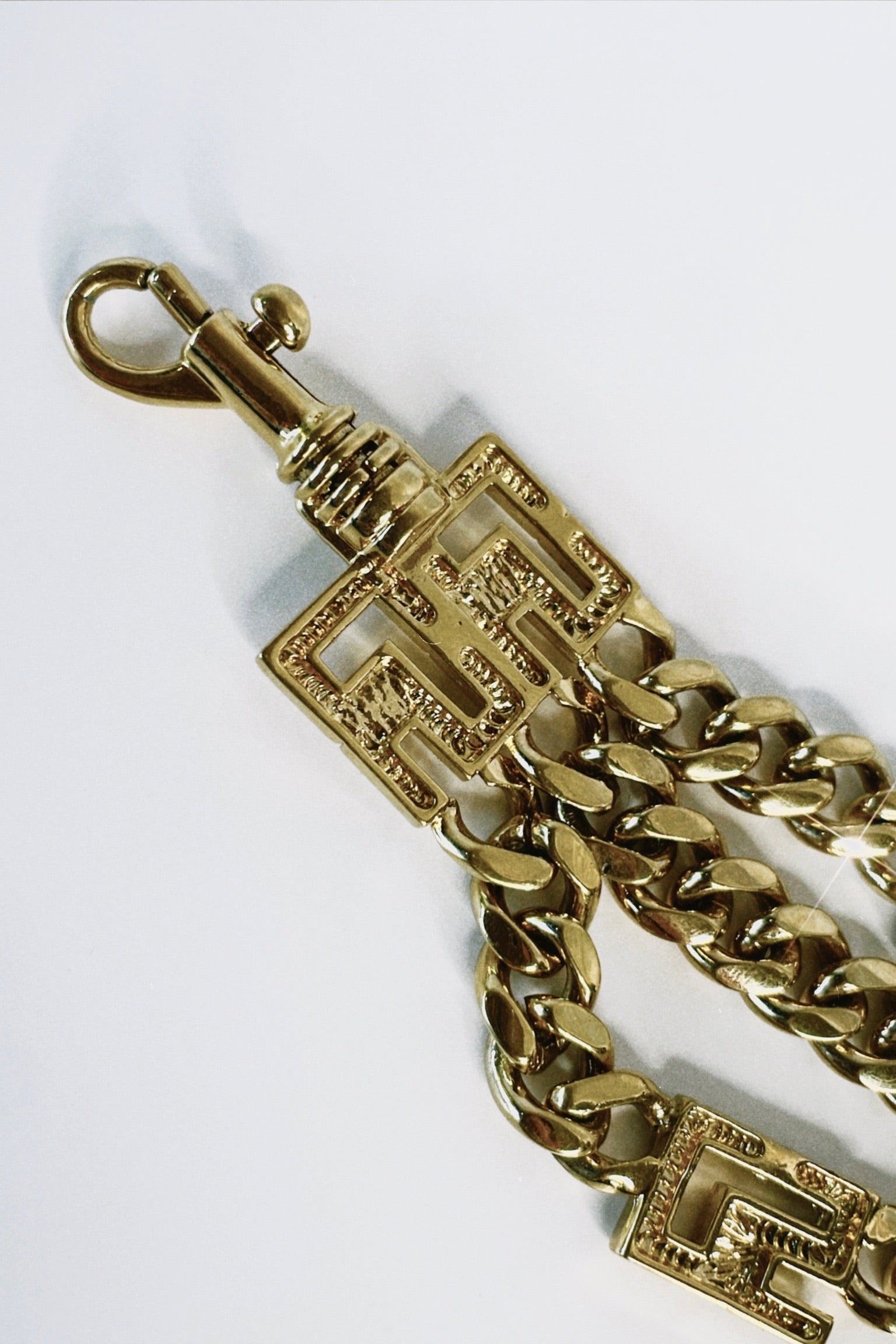 Authentic Vintage St. John Gold SJ Logo Layered Chain Belt  display picture 1
