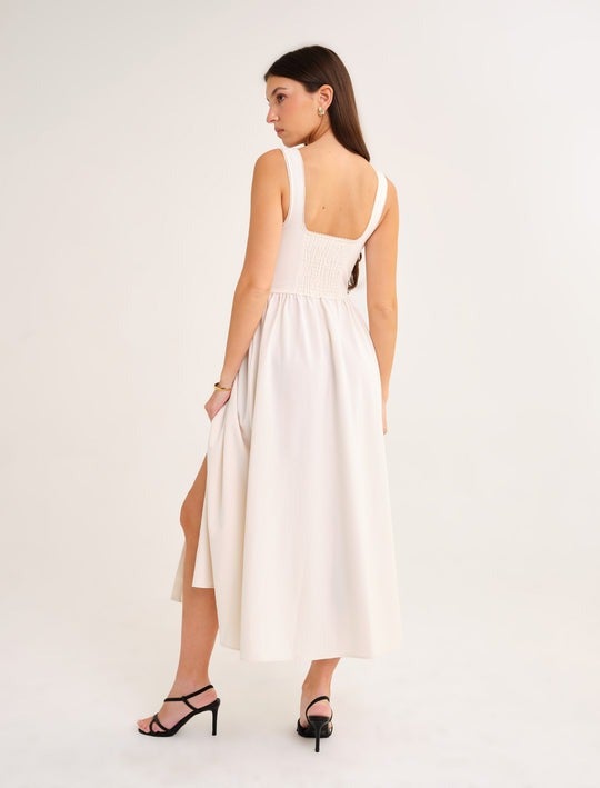 floral off the shoulder dress maxi Eivissa Floral Off Dress Ivory