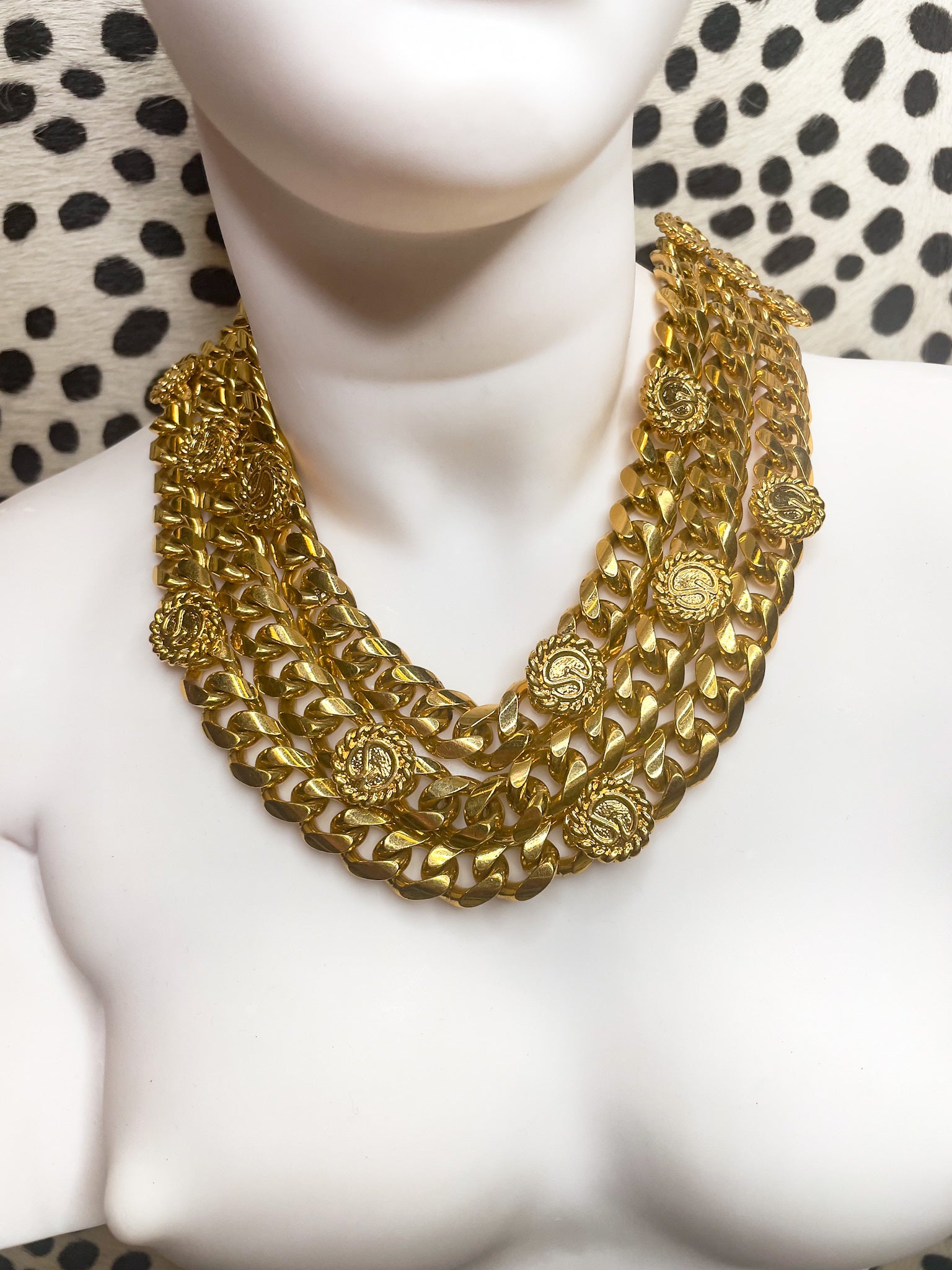 ST. on sale JOHN Logo Gold Chain Belt/Necklace